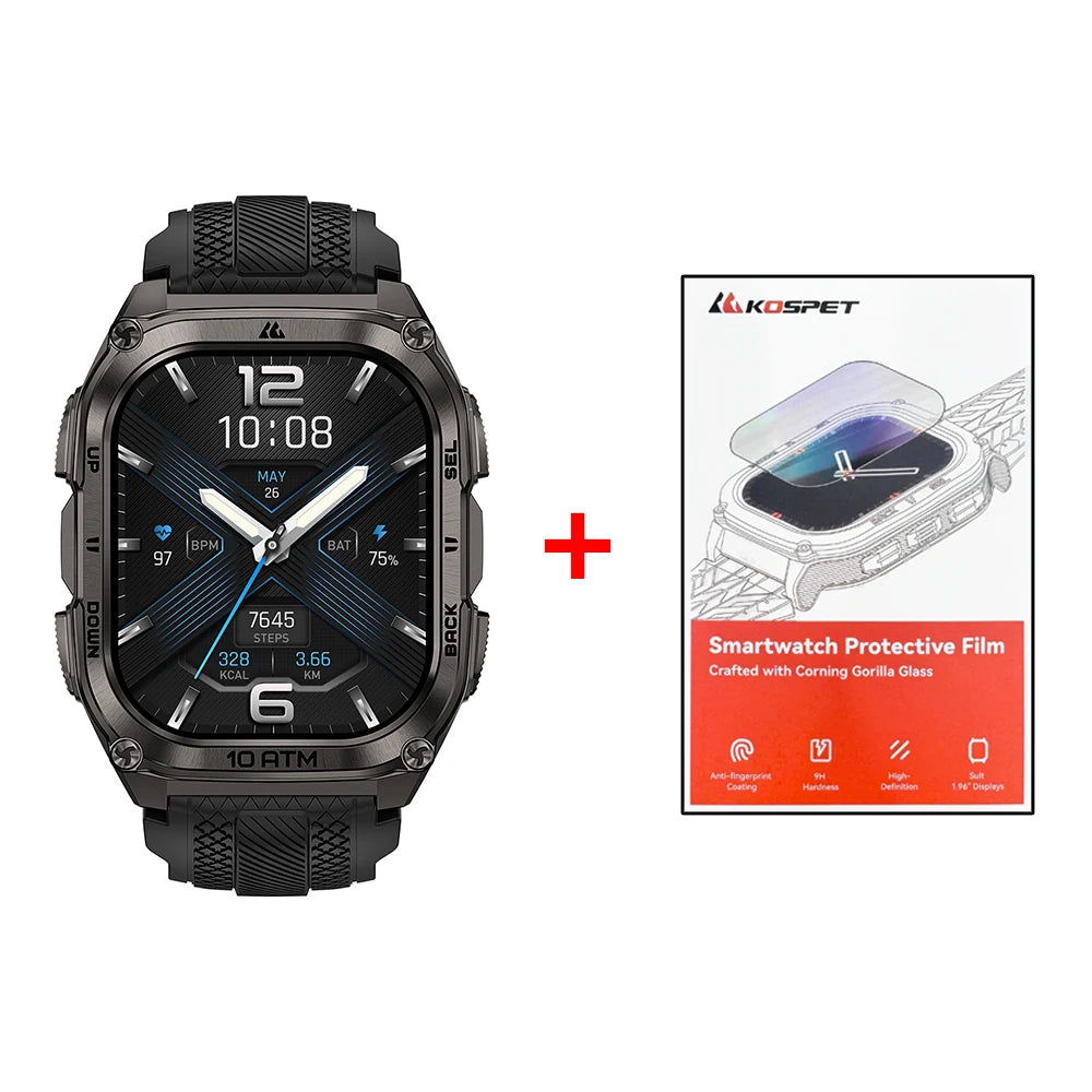 KOSPET Tank M4 Smart Watch GPS 10ATM Waterproof Health Monitor
