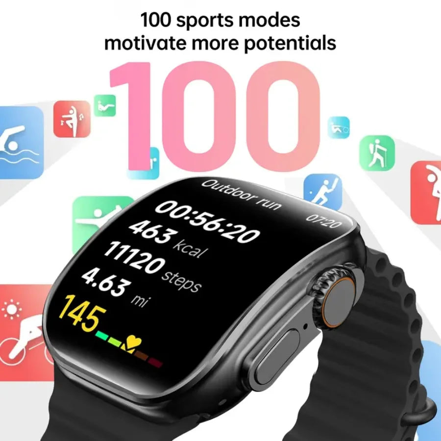 W&O Smart Watch With Call Function And Fitness Tracking