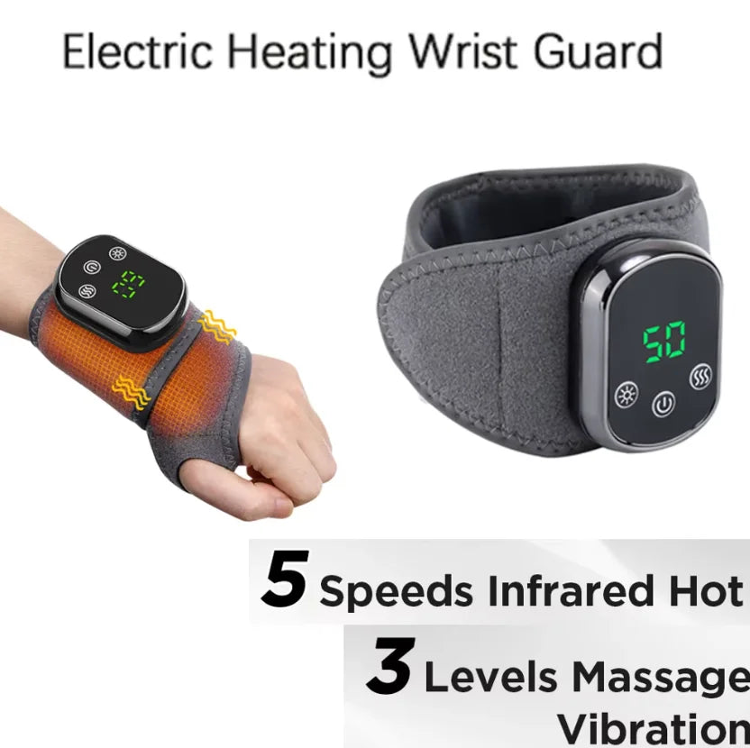 Hailicare Rechargeable Electric Heating Ankle Brace Vibration Massager