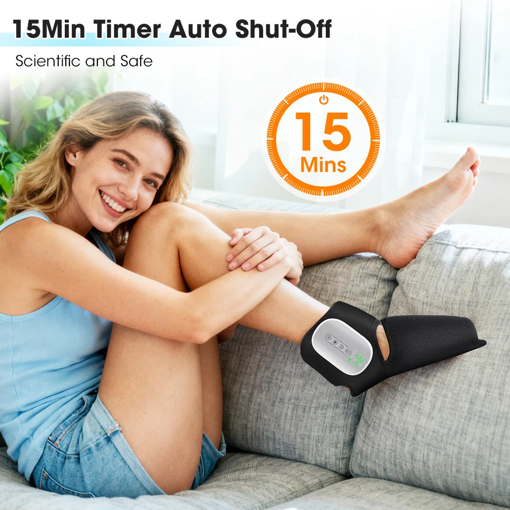 Hailicare Dual Airbag Heated Foot Ankle Massager For Comfort