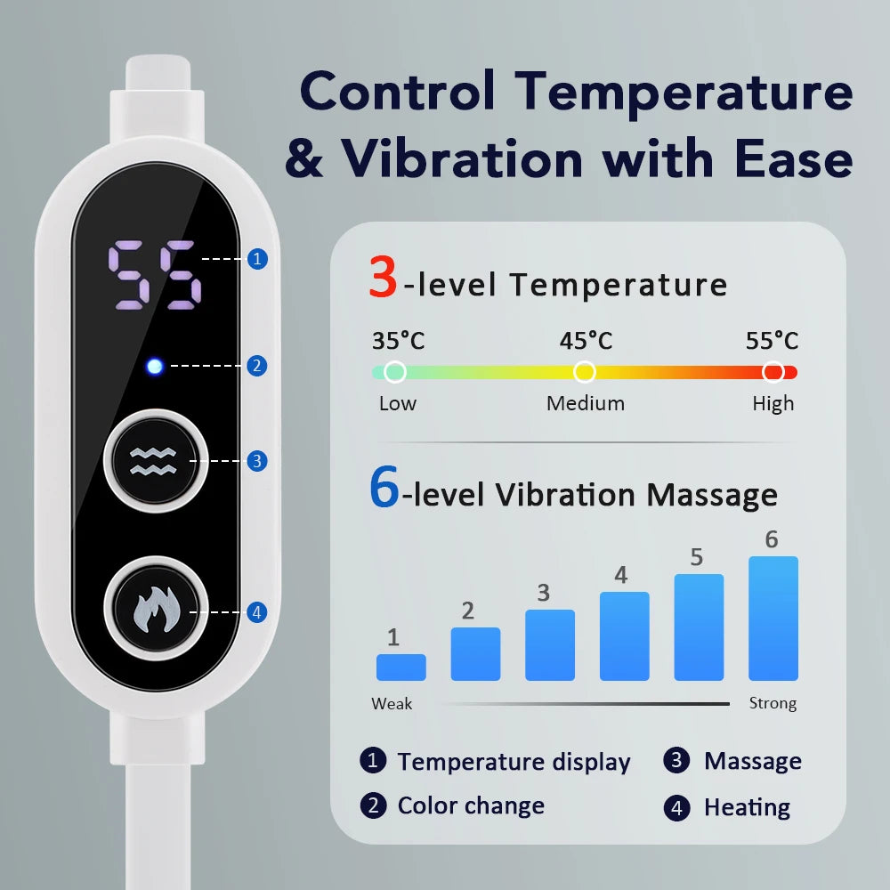 Hailicare Electric Steam Eye Mask With 3D Massage Smart Timing