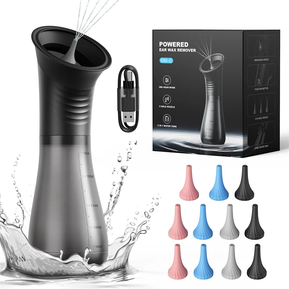 SUNUO Electric Water Powered Ear Wax Removal Irrigation Cleaning System