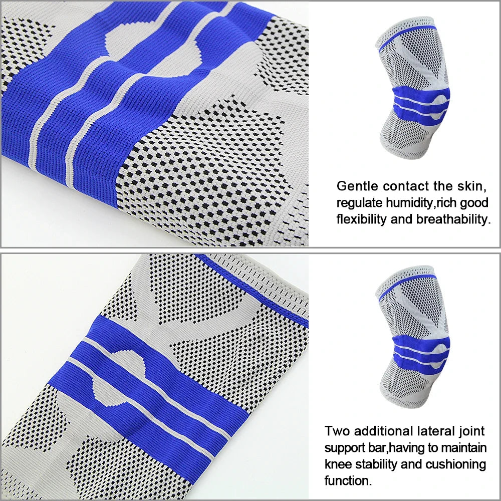 Breathable Knit Knee Compression Sleeve for Running and Joint Support