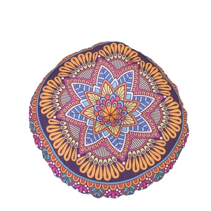 Vintage Round Futon Seat Cushion Bohemian Tatami Style Floor Cushion