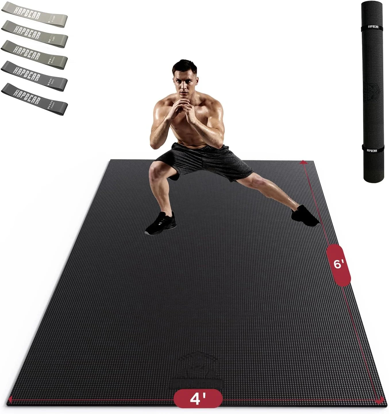 Hapbear High Density Pvc Commercial Grade Fitness Mat