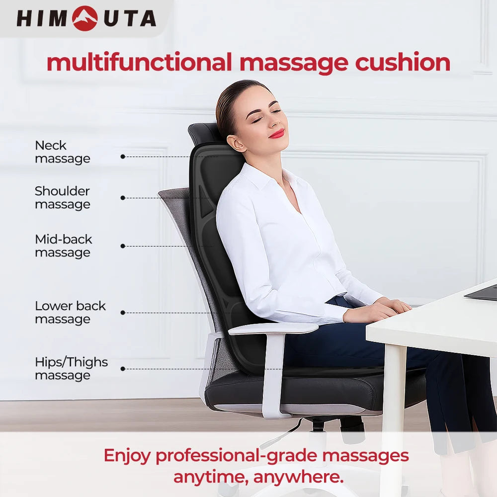 Himouta Heated Electric Back Massager Chair Cushion