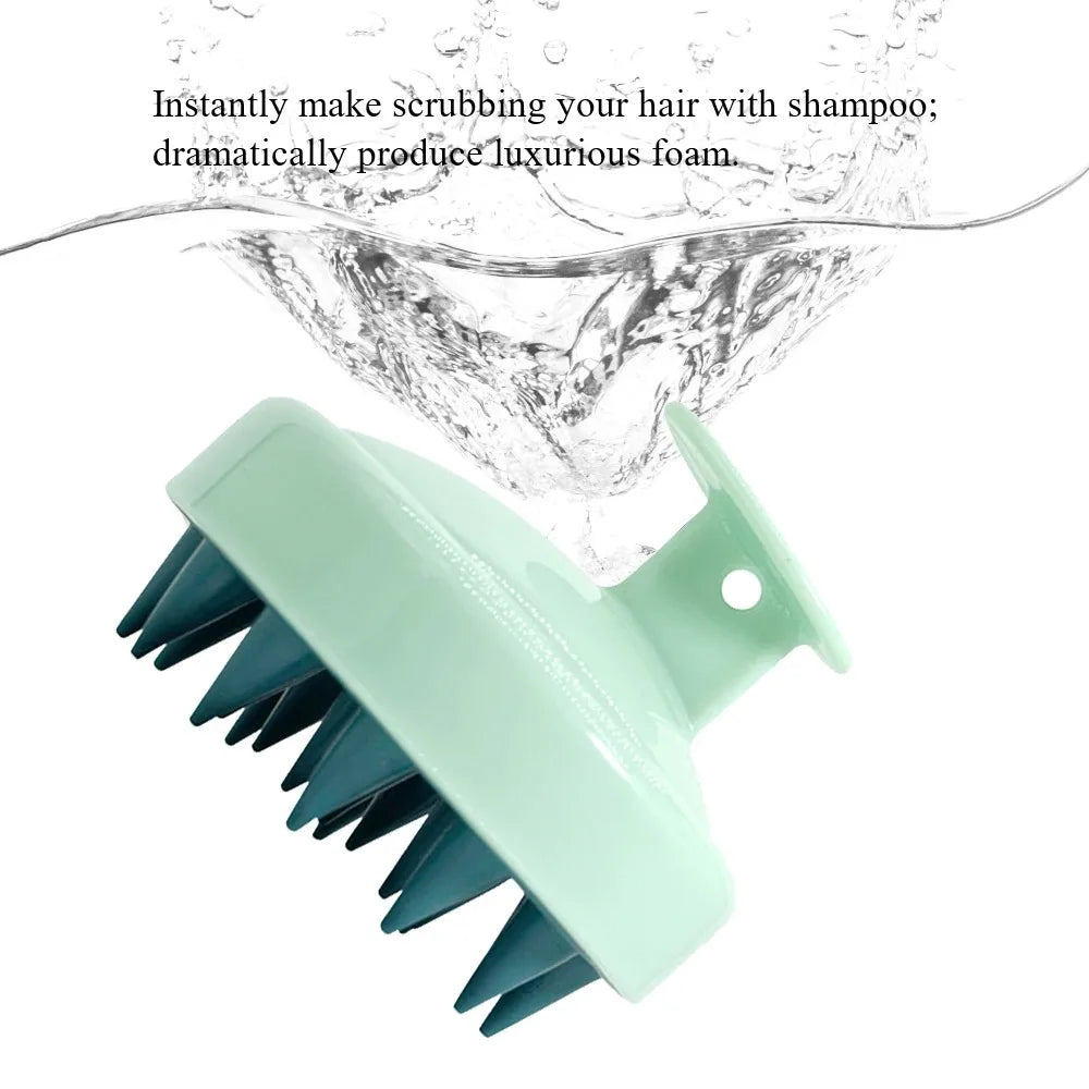 Silicone Shampoo Brush Head For Scalp Massage And Hair Washing