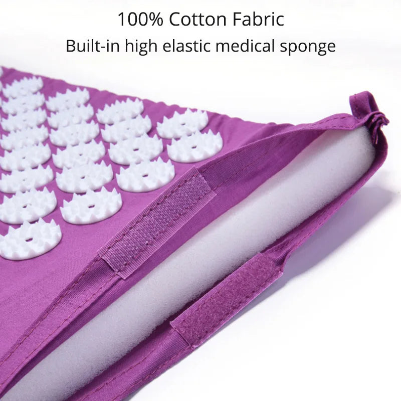 Acupressure Mat And Pillow Set For Neck Back Pain Relief