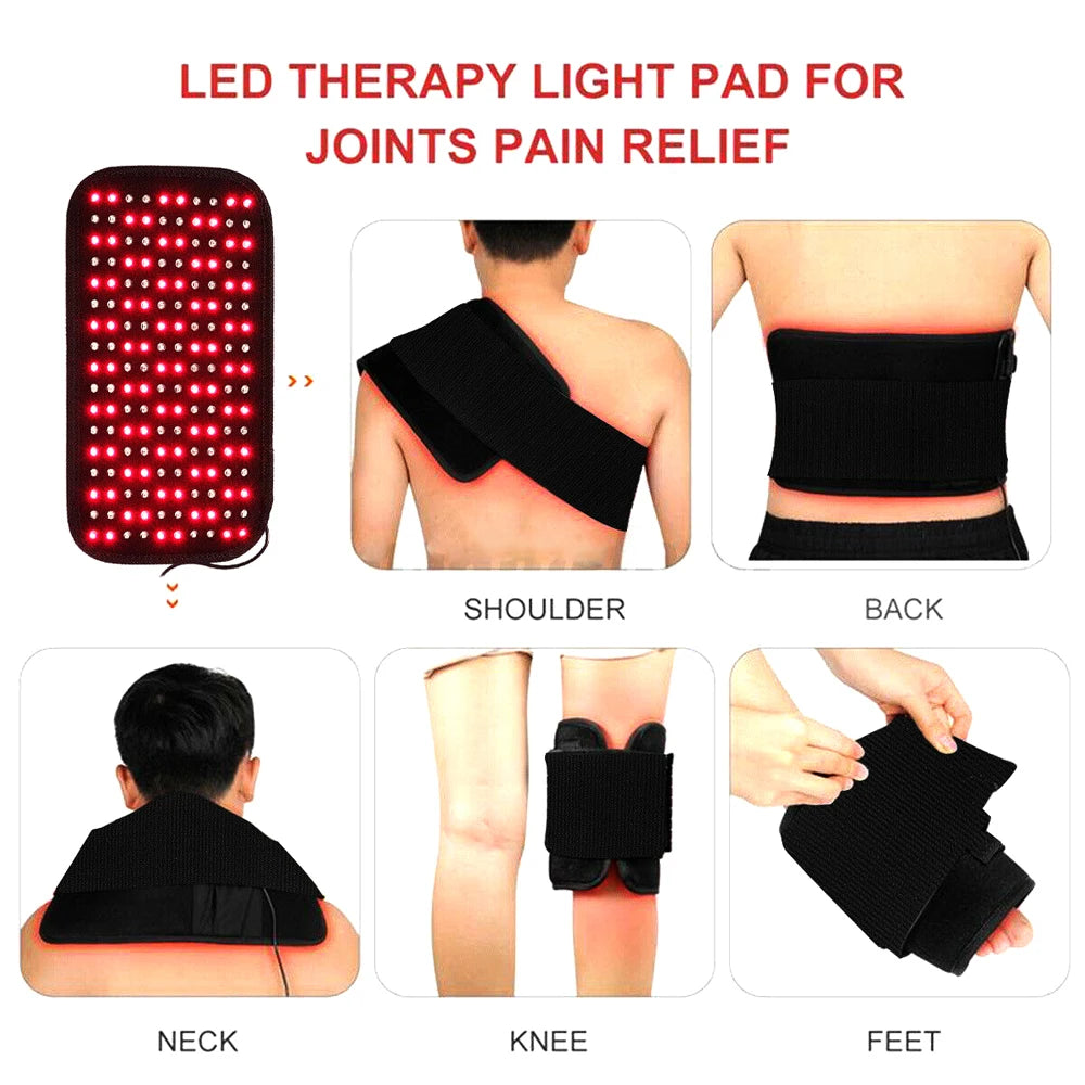 Portable Infrared LED Light Therapy Heated Recovery Pad