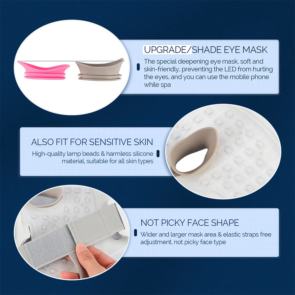 Foreverlily Silicone Led Facial Mask With Red Light Therapy