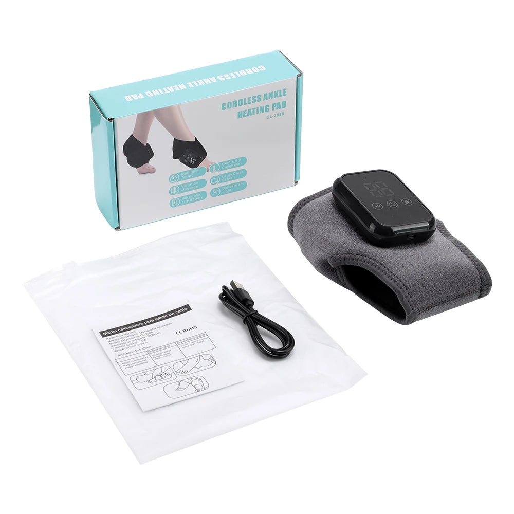 Hailicare Electric Ankle Massager With Heat And Vibration For Feet