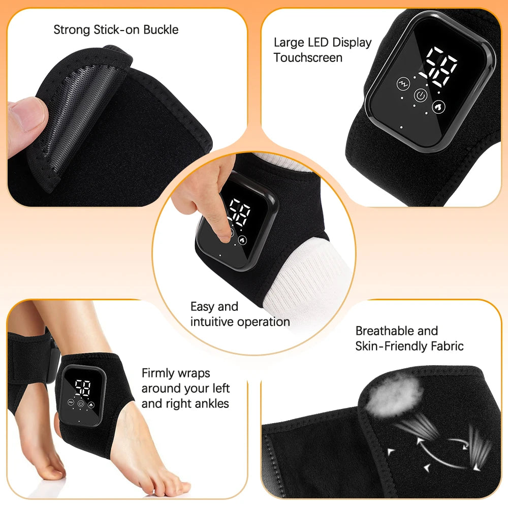 Hailicare Heated Ankle Massager With Vibration And Heat