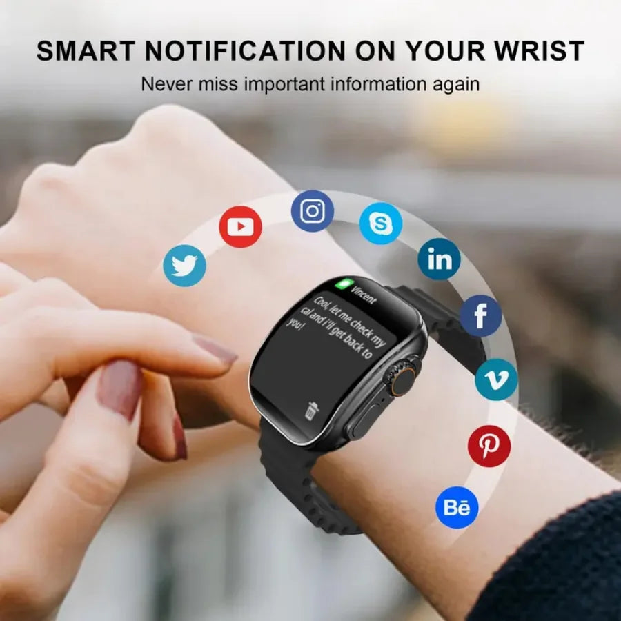 W&O Smart Watch With Call Function And Fitness Tracking