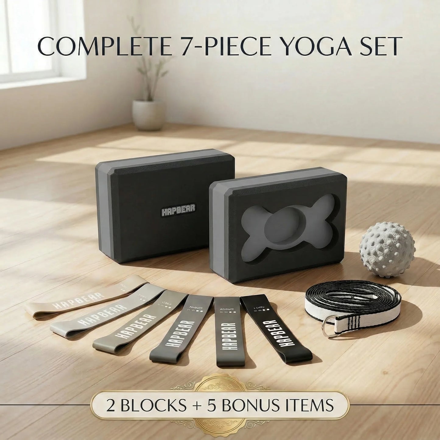 Hapbear Premium High Density Eva Foam Yoga Training Blocks