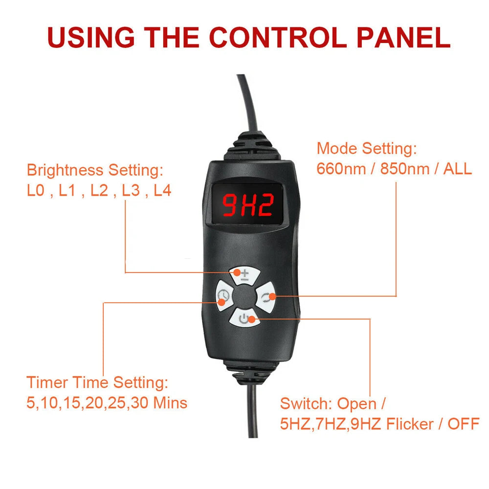 Portable Infrared LED Light Therapy Heated Recovery Pad