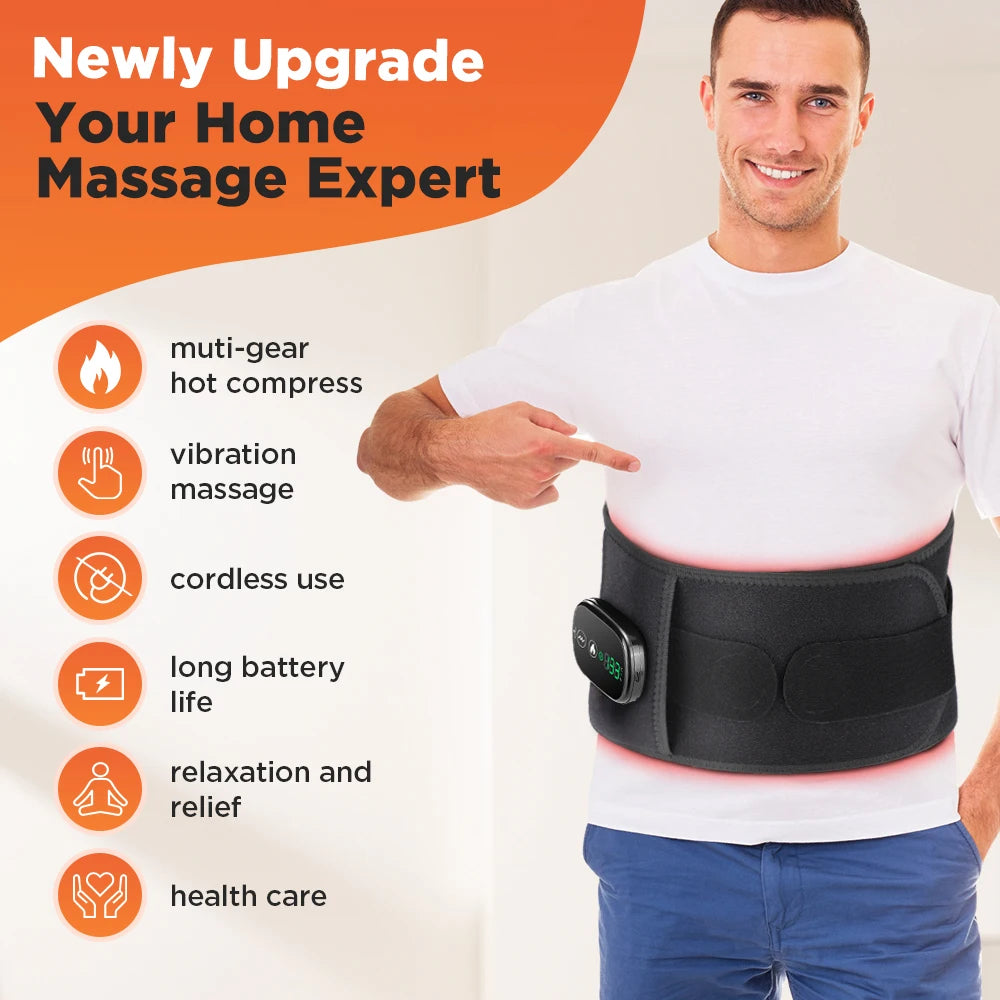 Hailicare Heating Vibration Massager Belt For Lumbar Support