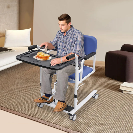 Hydraulic Patient Lift Transfer Chair 330Lb Height Adjustable Shower Chair