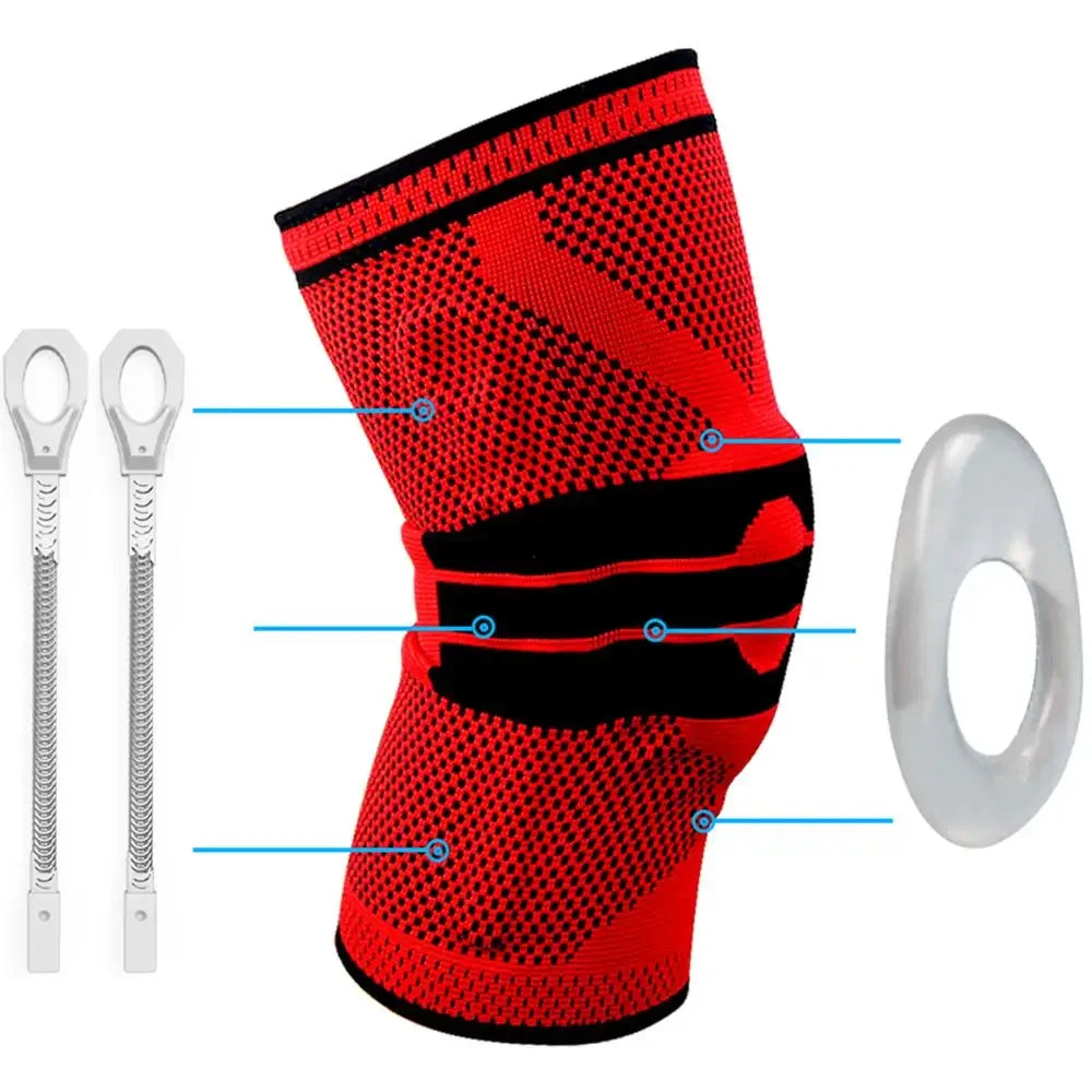 Breathable Knit Knee Compression Sleeve for Running and Joint Support