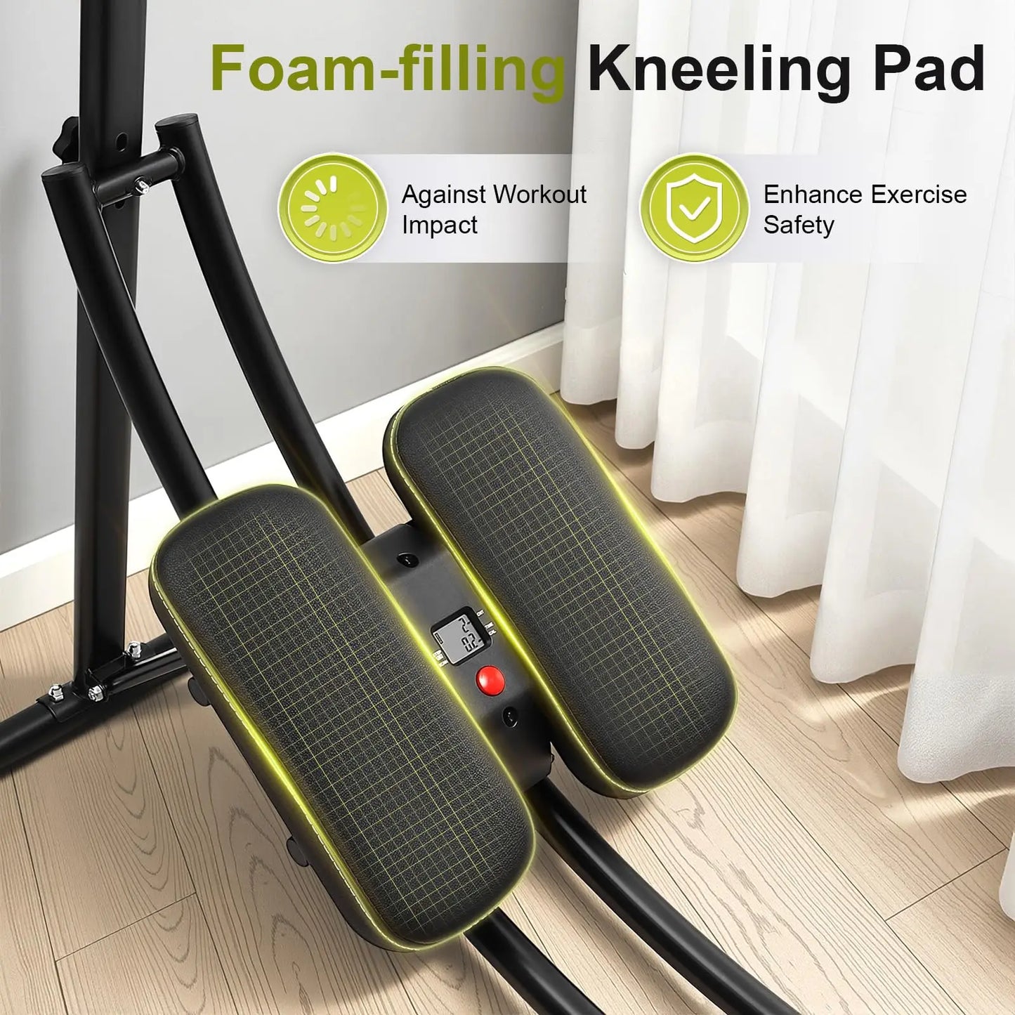 150kg Adjustable Abs Trainer Home Gym Core Machine Digital Counter