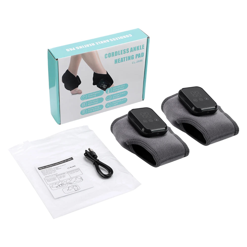 Hailicare Electric Ankle Massager With Heat And Vibration For Feet