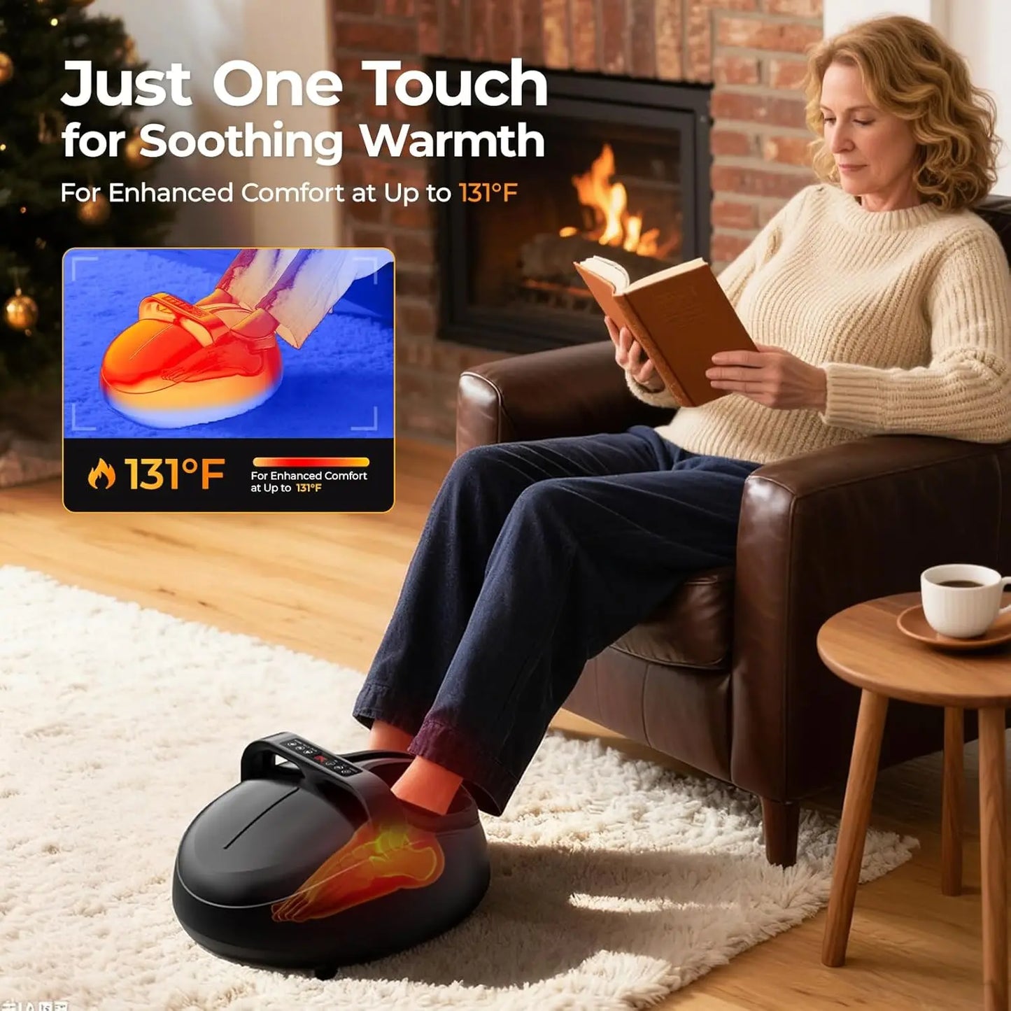 HTM Shiatsu Foot Massager With Air Compression 9 Levels