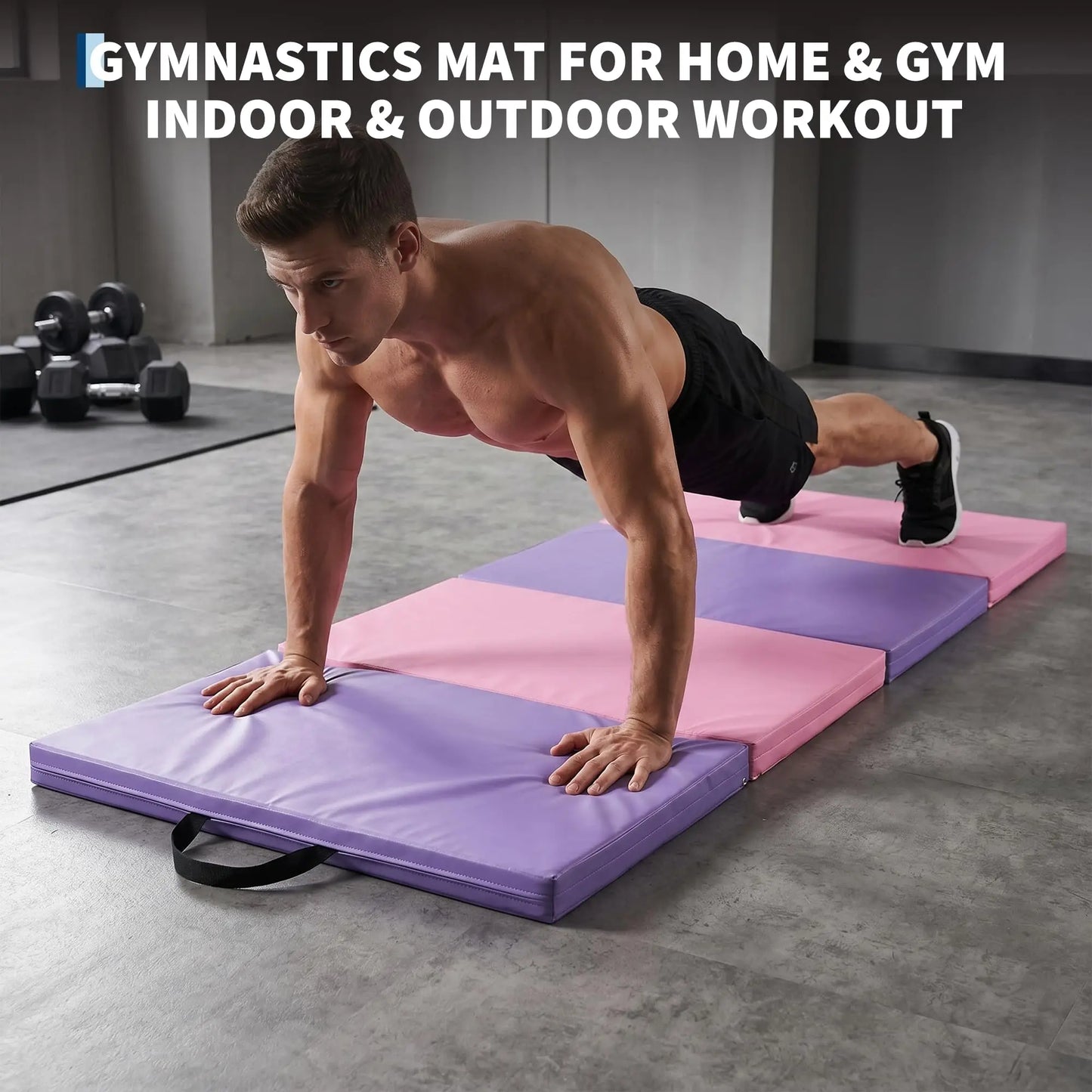 HiMISS Folding Gymnastics Mat For Home Exercise And Training