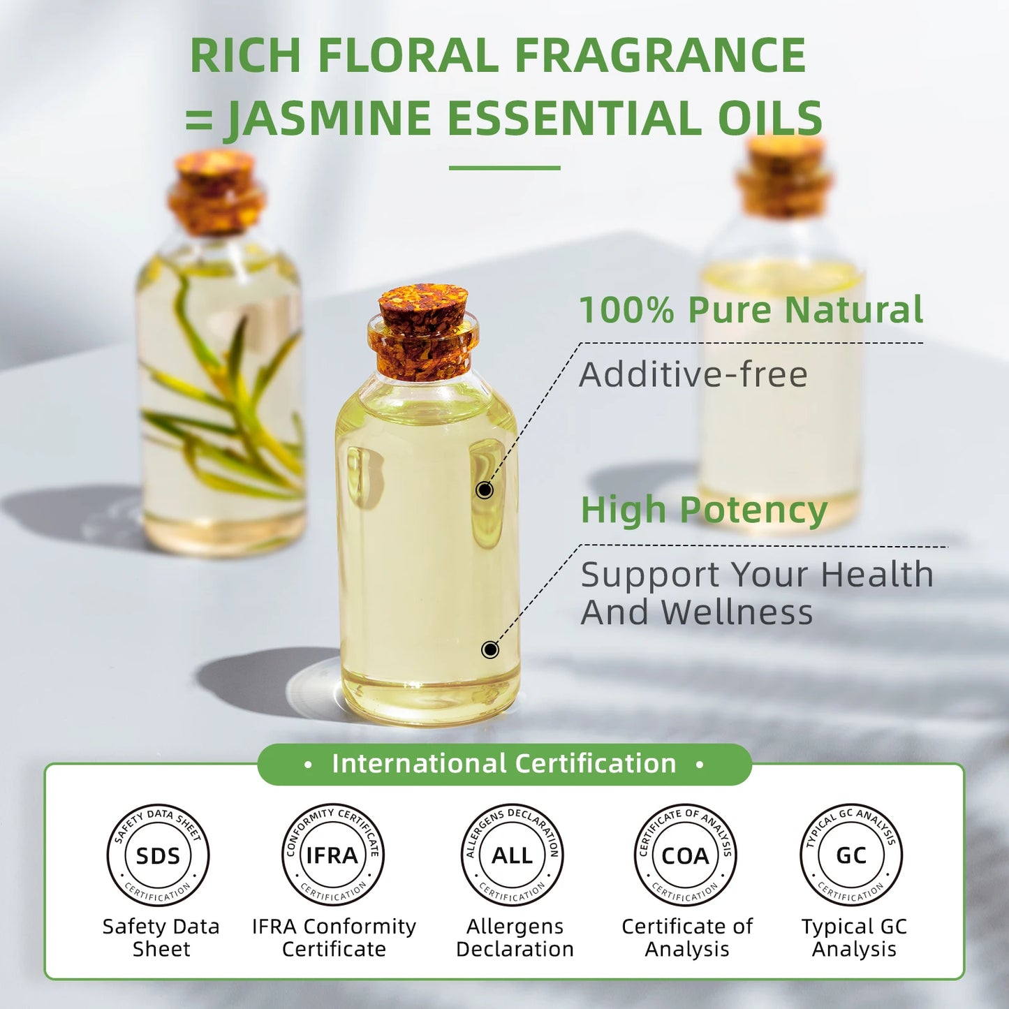 HIQILI Jasmine Ylang Ylang Orange Essential Oils 100 Percent Pure