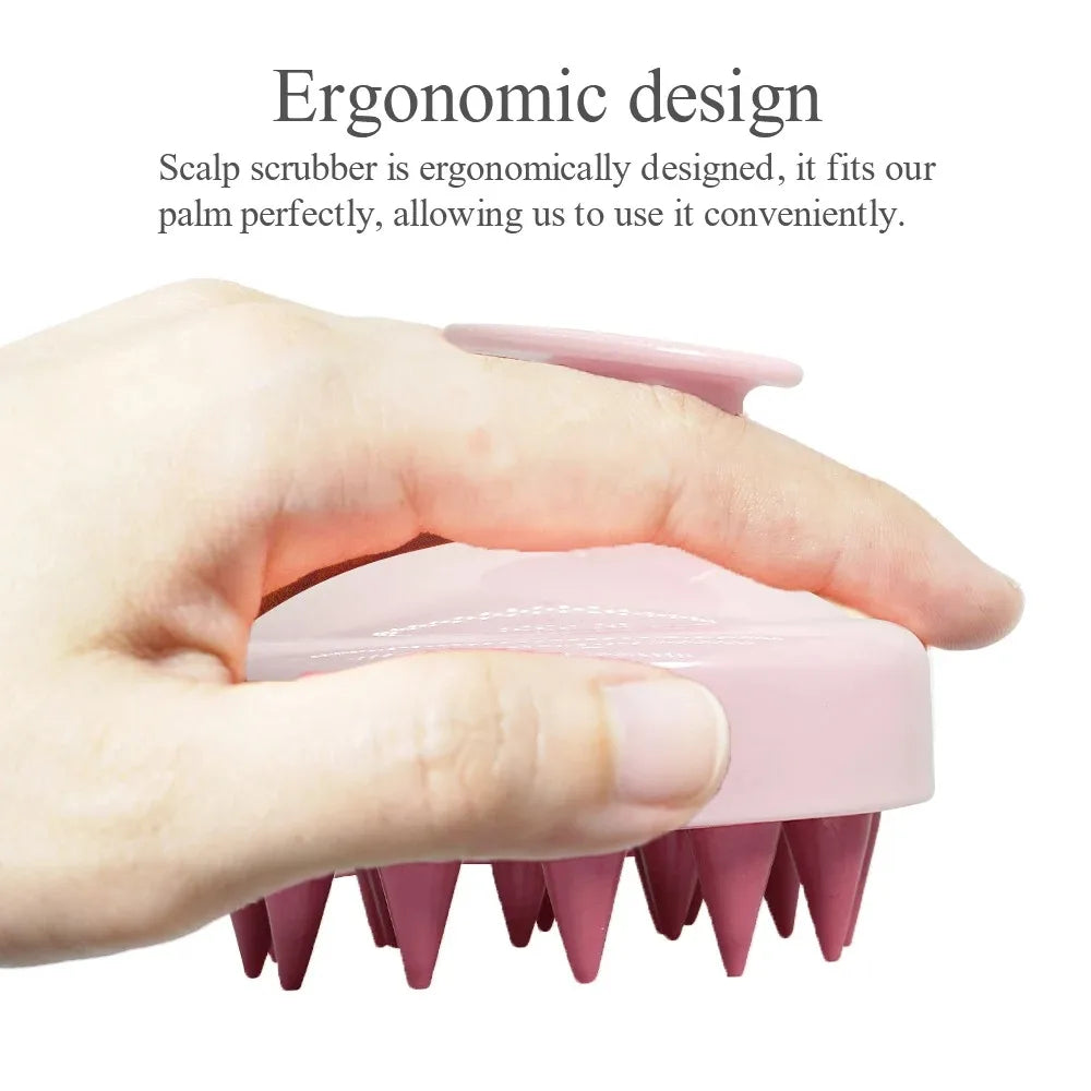 Silicone Shampoo Brush Head For Scalp Massage And Hair Washing