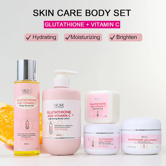 AILKE Glutathione and Vitamin C Brightening Moisturizing Skincare Set
