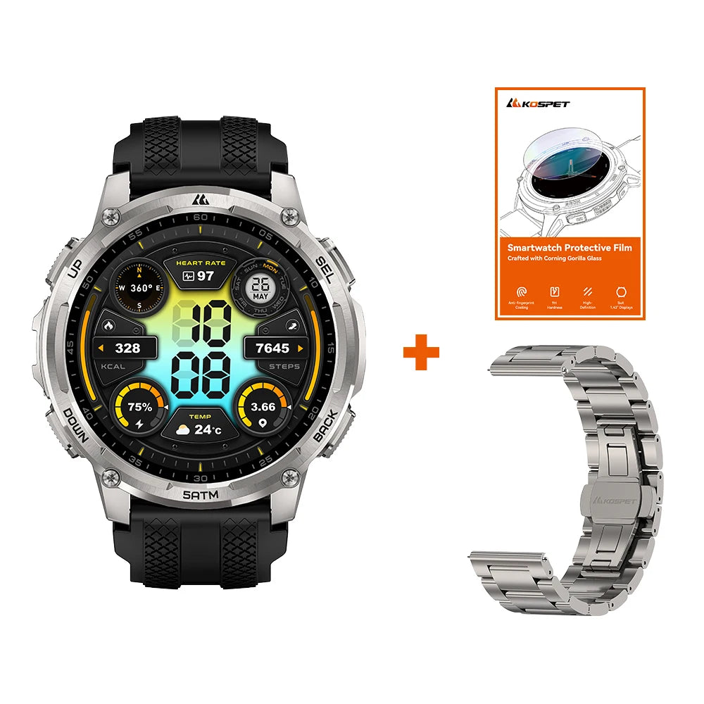 KOSPET Tank T4C Smartwatch Dual Band GPS Waterproof