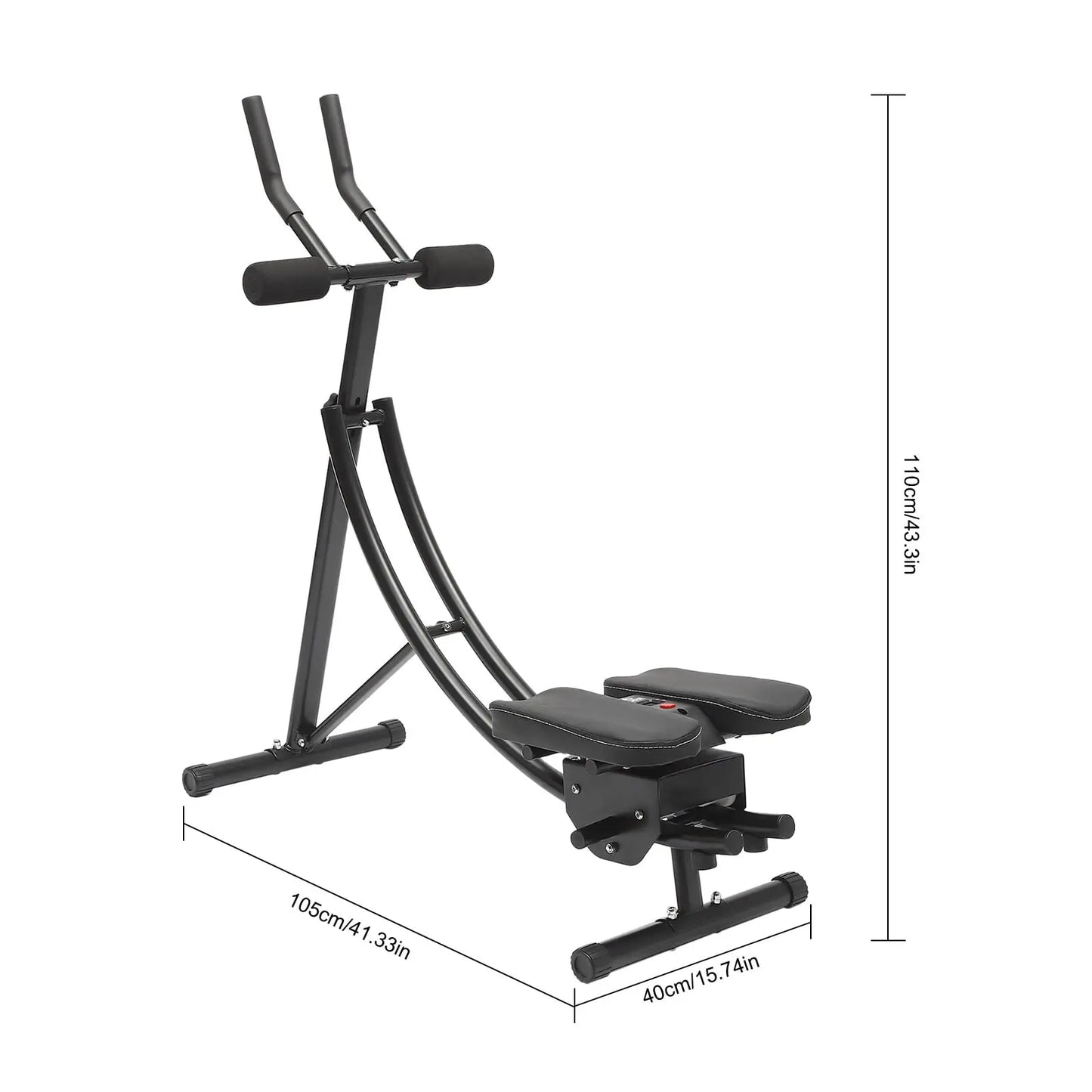 150kg Adjustable Abs Trainer Home Gym Core Machine Digital Counter
