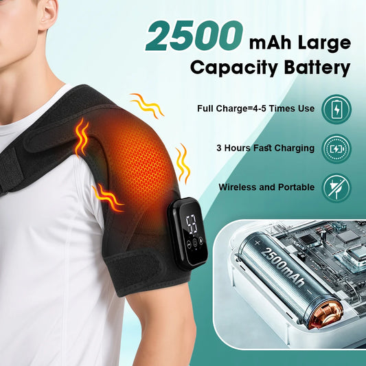 Hailicare Heated Shoulder Wrap Cordless Massage With Vibration