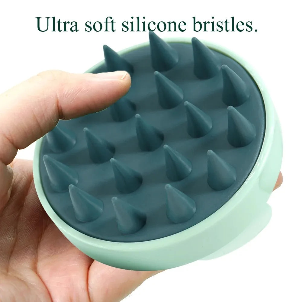 Silicone Shampoo Brush Head For Scalp Massage And Hair Washing