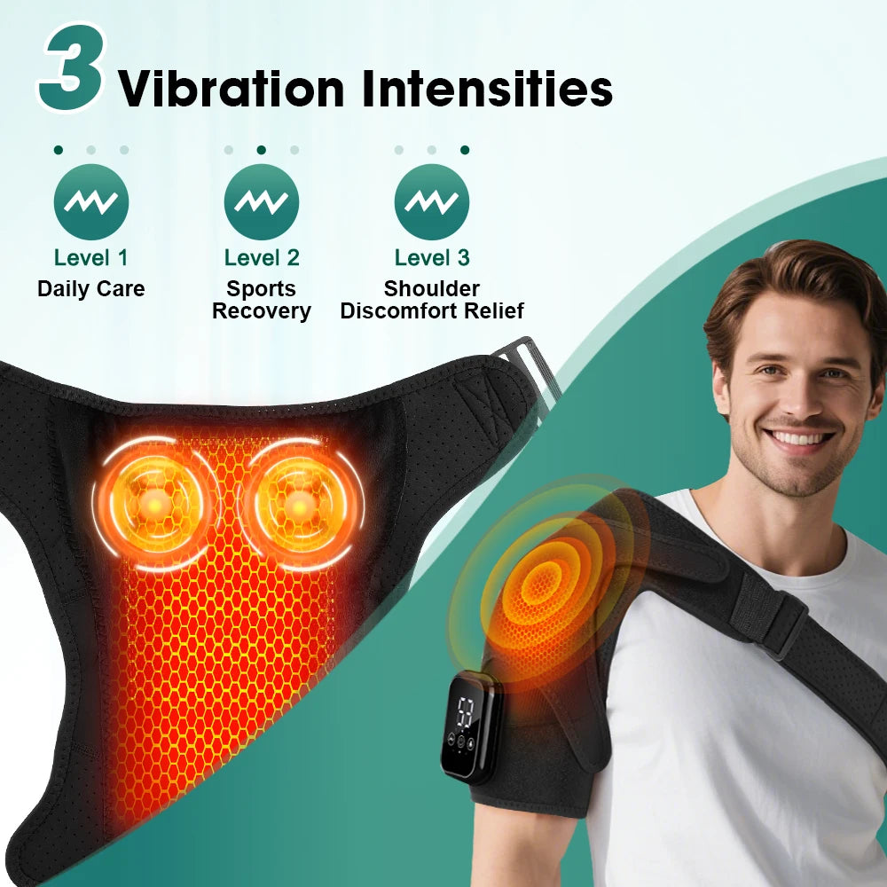 Hailicare Heated Shoulder Wrap Cordless Massage With Vibration