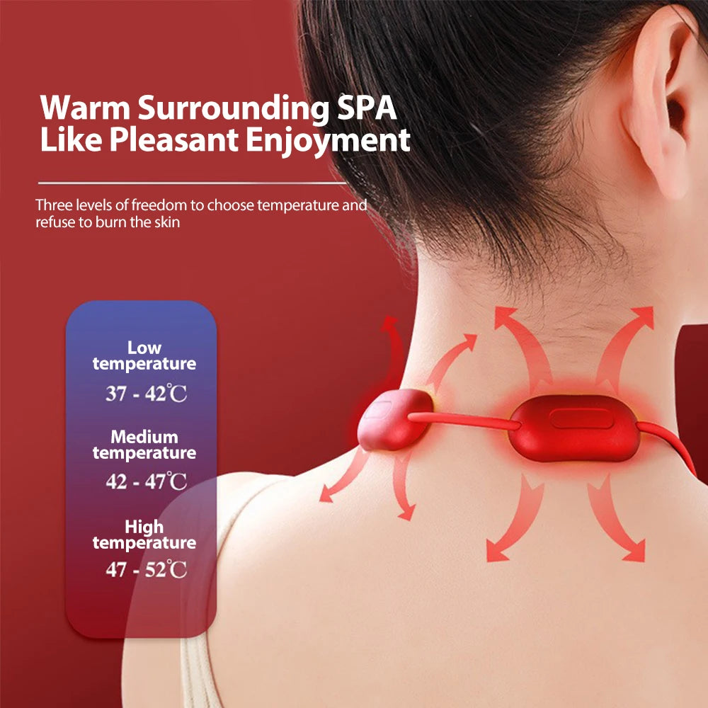 Hanging Neck Massager EMS With Hot Compress For Relaxation