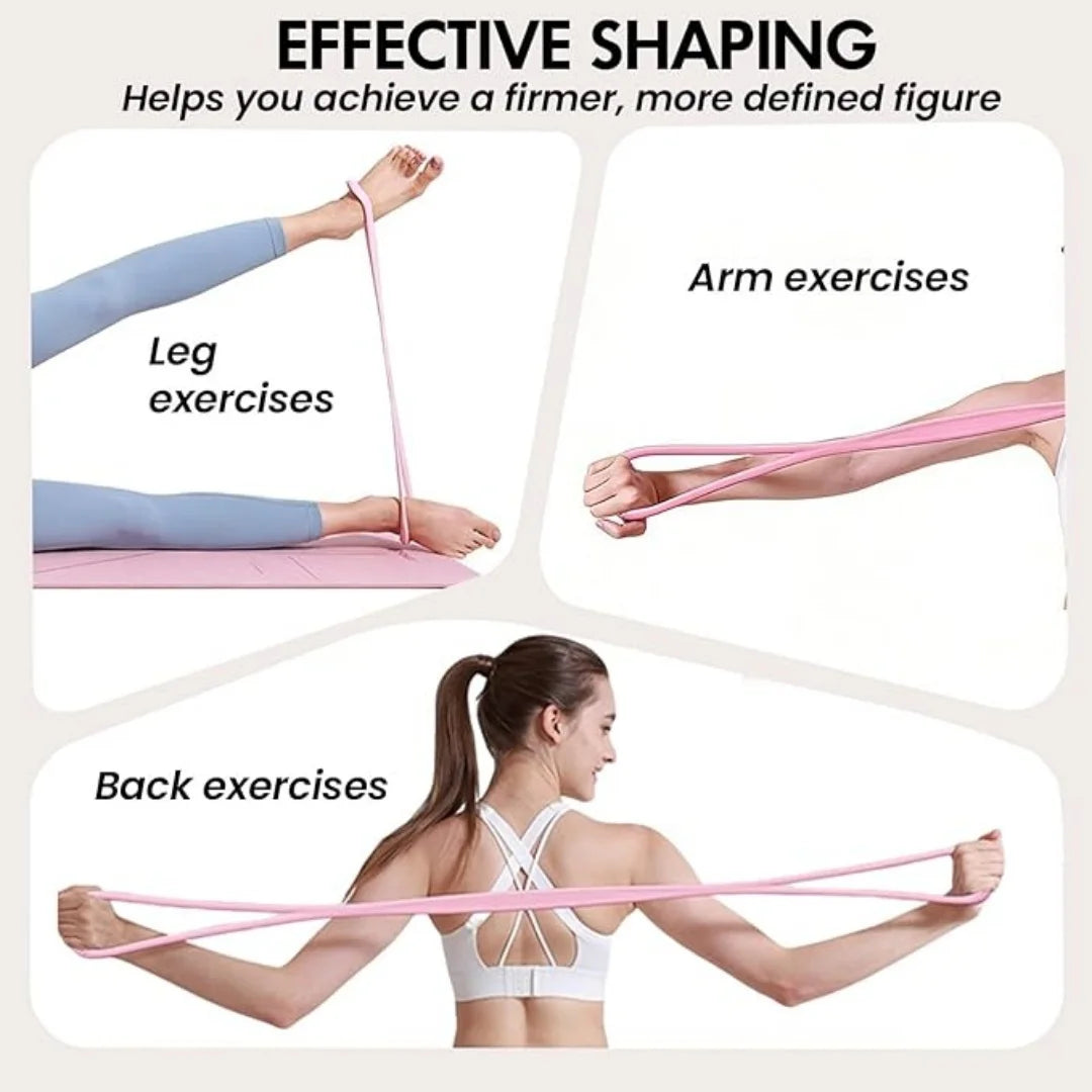 Resistance Bands With Handles Figure 8 Elastic Fitness Band For Home Workout