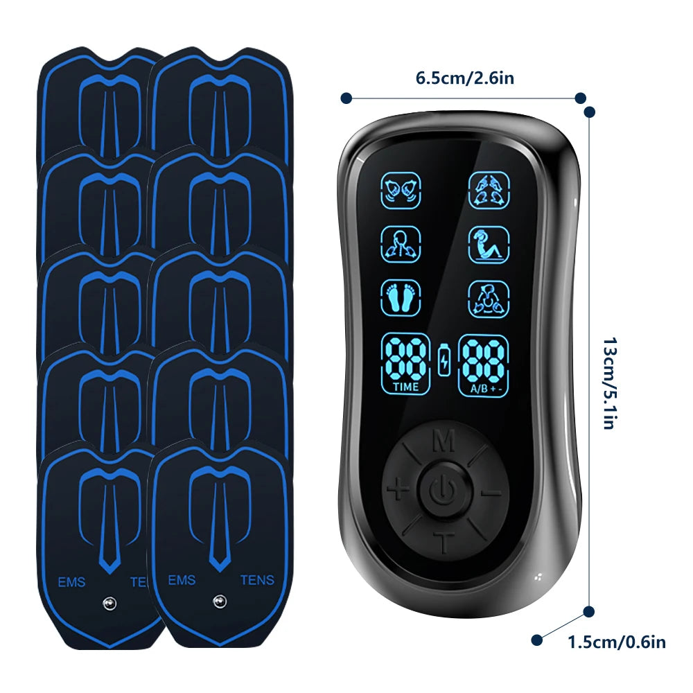 Dual Channel TENS EMS Muscle Stimulator With 6 Modes Rechargeable