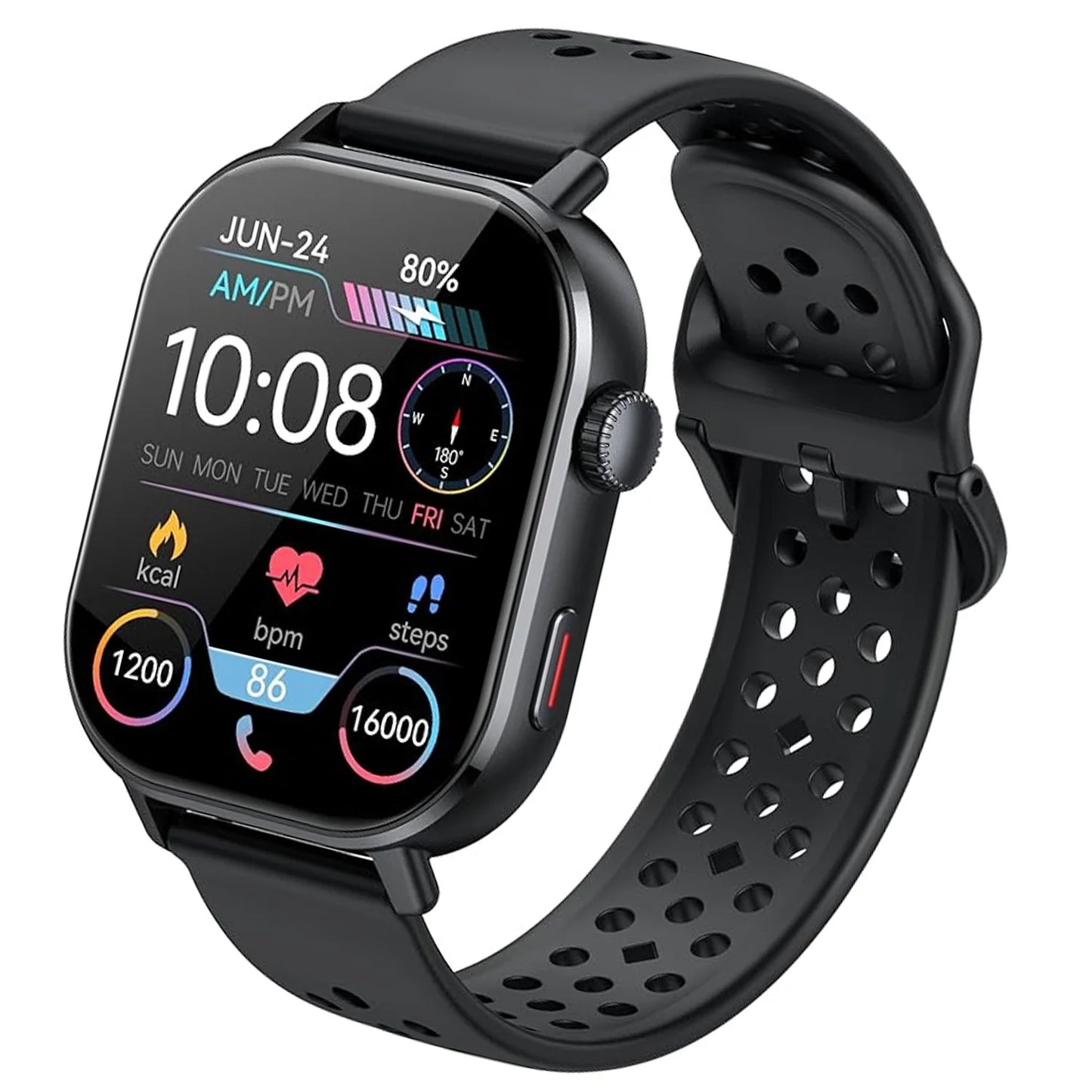 Nerunsa AI Smart Watch With ChatGPT Voice Assistant 1.91 Inch HD Curved Display
