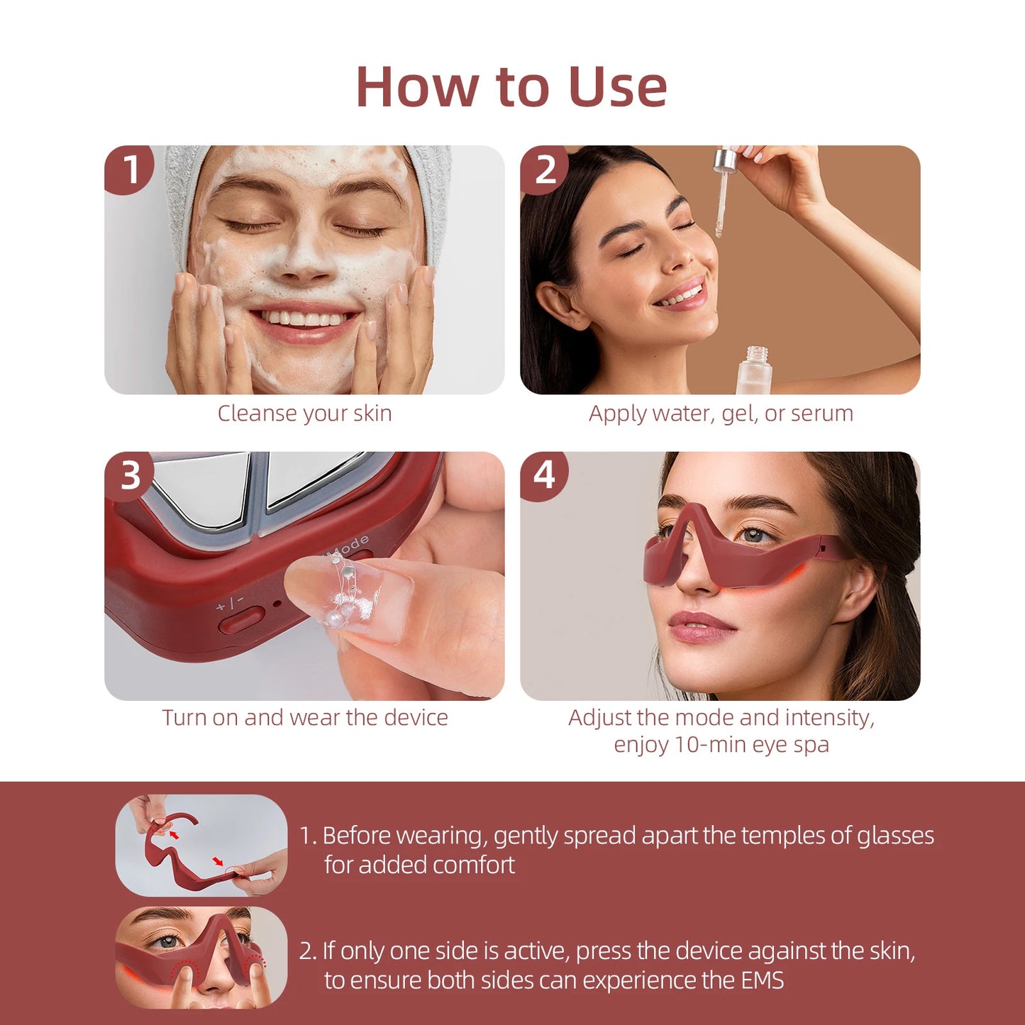 iebilif Under Eye Massager EMS For Fatigue Relief Daily