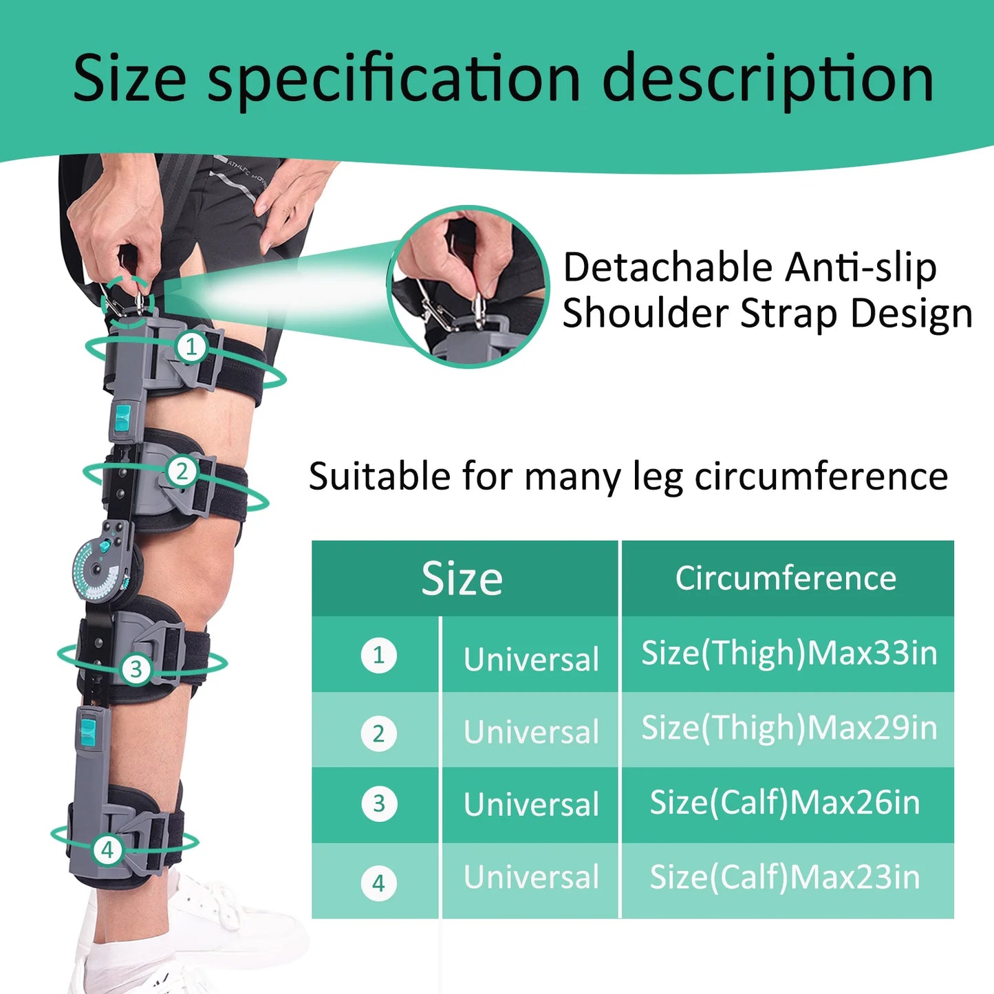 KOMZER Hinged Knee Brace Post Op ACL ROM Recovery Support