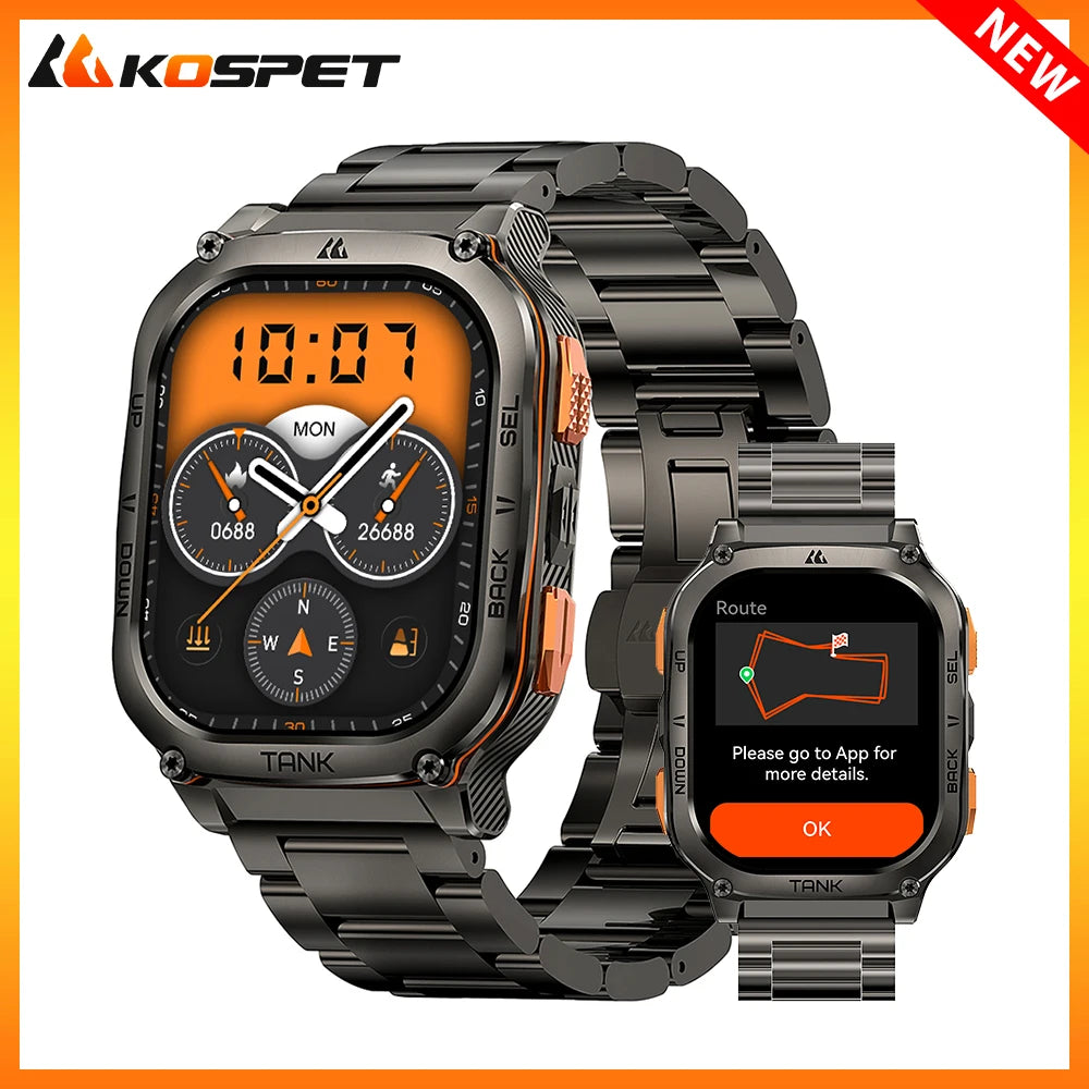 KOSPET Tank M3 Ultra GPS Smartwatch For Men Waterproof 5ATM
