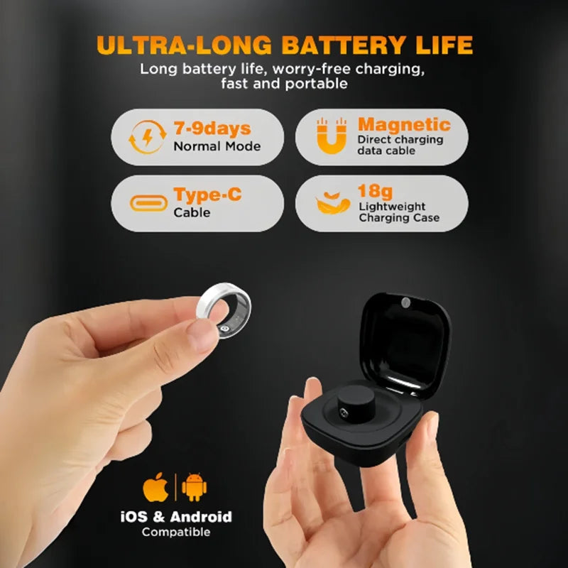 Casatelier Smart Ring Fitness Tracker Heart Rate And Sleep Monitor