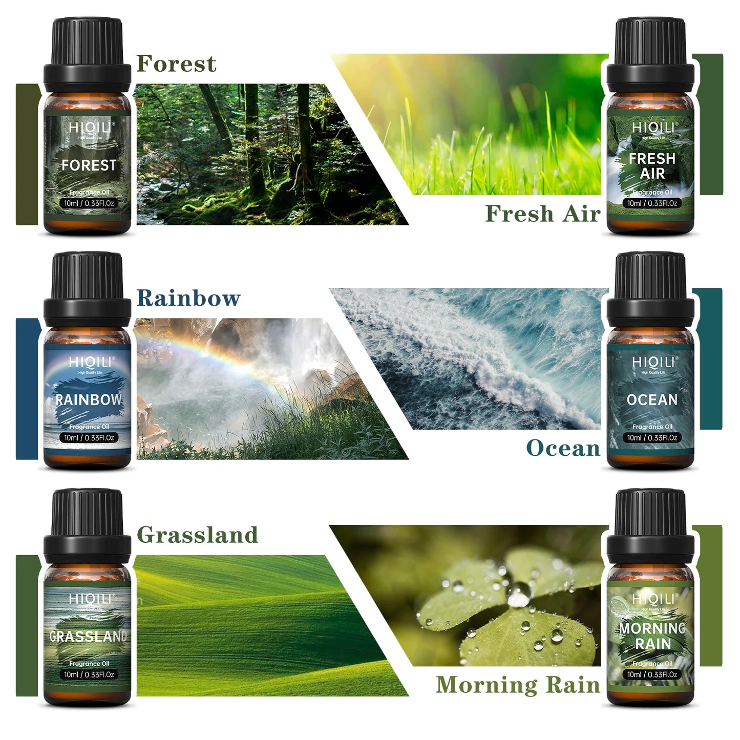 HIQILI Fragrance Oils Set Nature Theme Aromatherapy