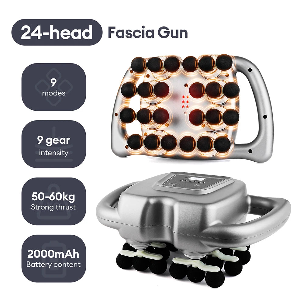 Foreverlily 16-Head Fascia Gun High-Frequency Vibration Massage