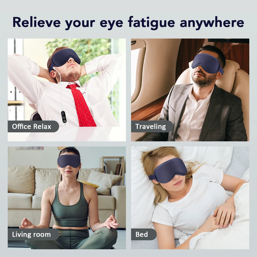 Hailicare Heated Steam Eye Mask 3D Massage For Sleep Relief