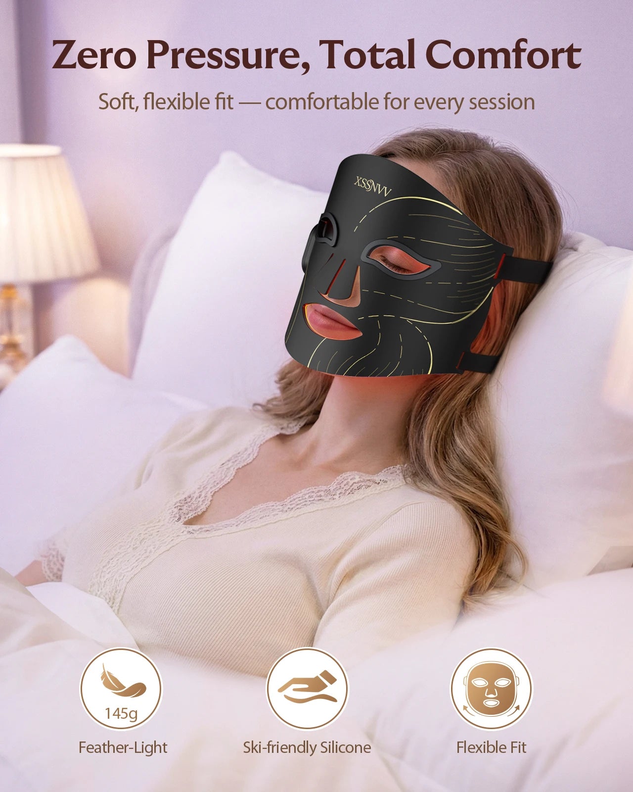 Rechargeable Wireless Led Beauty Mask For Advanced Facial Skin Care