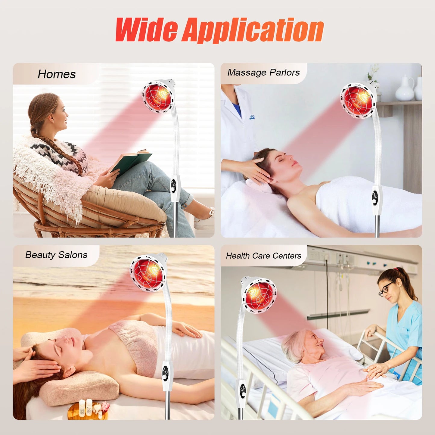 275W Adjustable Infrared Heat Lamp With Temperature Control