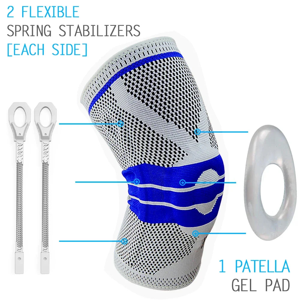 Breathable Knit Knee Compression Sleeve for Running and Joint Support