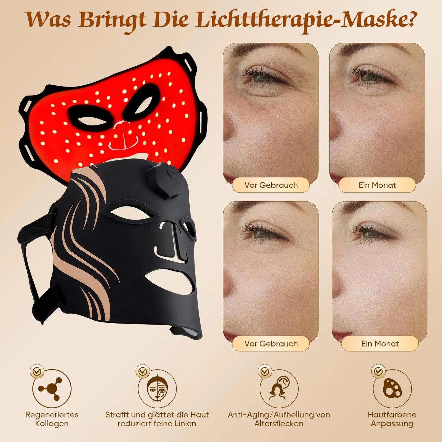 UBilli Silicone Led Face Mask For Anti Aging And Acne