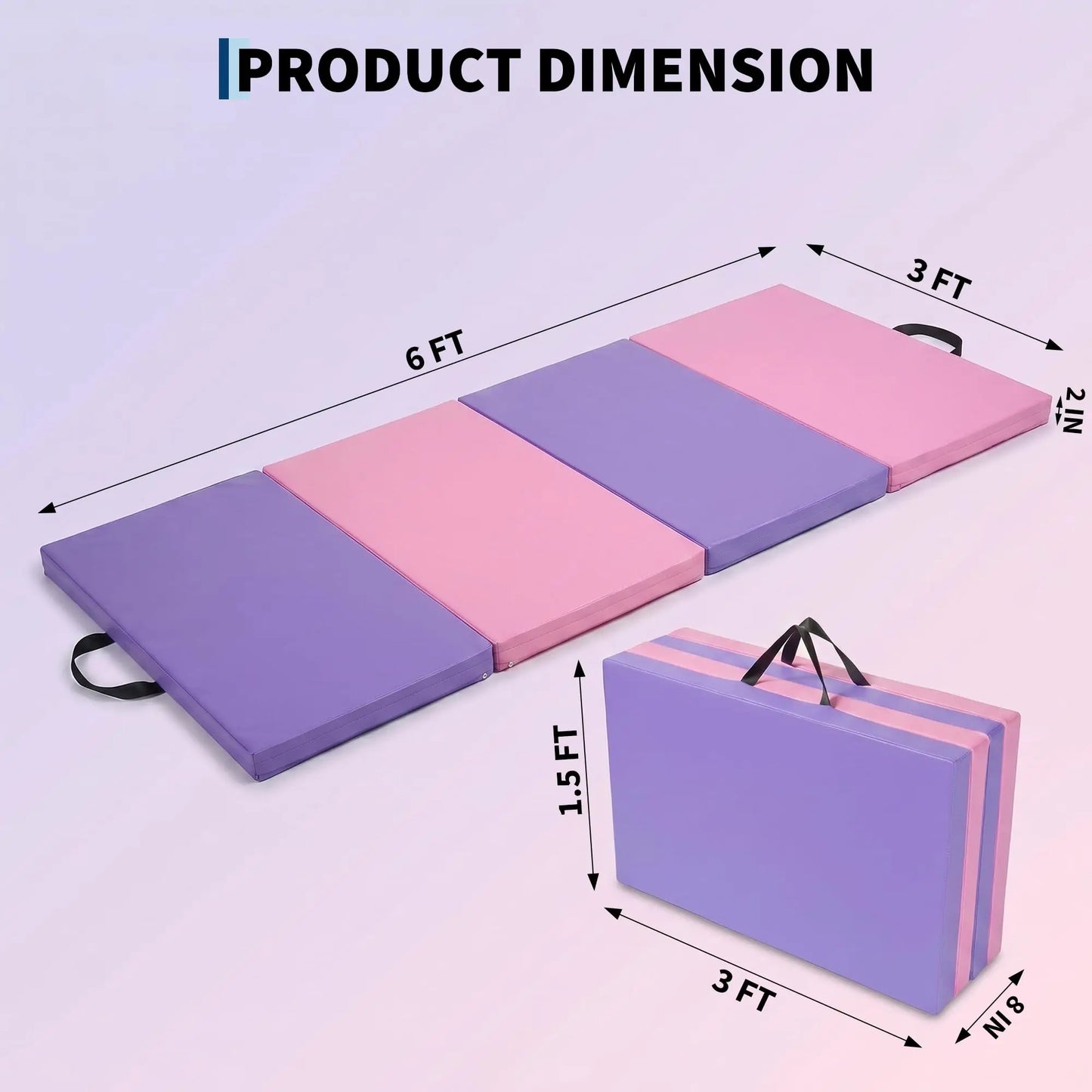 HiMISS Folding Gymnastics Mat For Home Exercise And Training